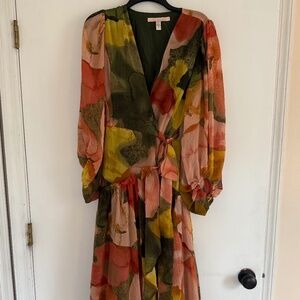 Anthropologie Geo Wrap Maxi Dress